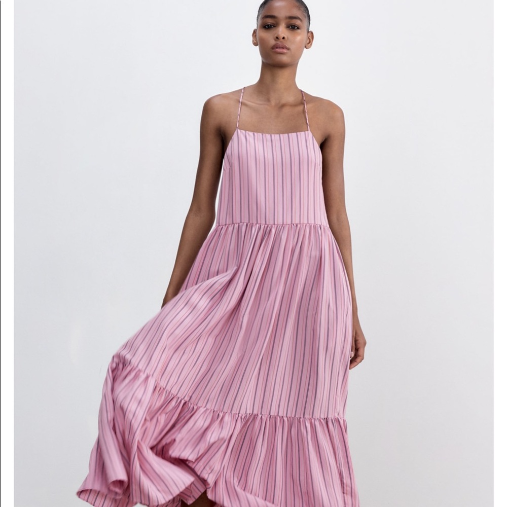 Zara midi dress with cross back